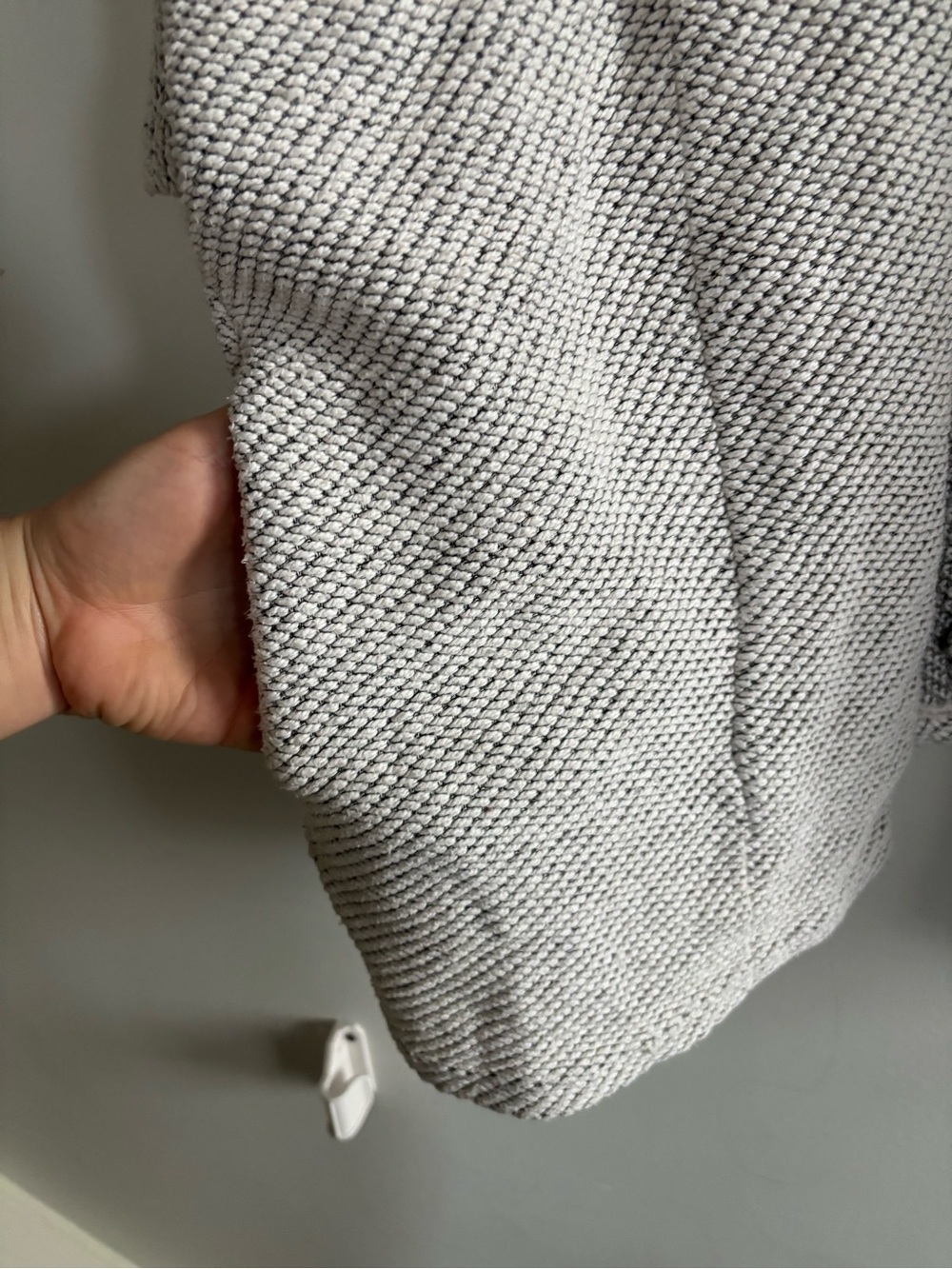 OAK + FORT Textured Open-Front Cardigan Light Gray - Picture 10 of 16